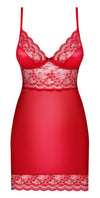 Knallrotes Dessouskleid Lovica mit Spitze und String von Obsessive – Ansicht 5