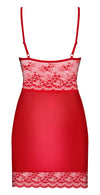 Knallrotes Dessouskleid Lovica mit Spitze und String von Obsessive – Ansicht 6