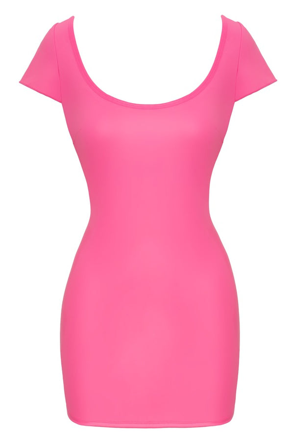 Pinkfarbenes figurbetontes Kleid mit großem Ausschnitt von Cottelli PARTY – Ansicht 6