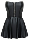 Schwarzes Tube-Minikleid im Corsagen-Style mit Formstäben und Haken-Verschluss von Cottelli PARTY – Ansicht 7
