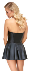 Schwarzes Tube-Minikleid im Corsagen-Style mit Formstäben und Haken-Verschluss von Cottelli PARTY – Ansicht 4