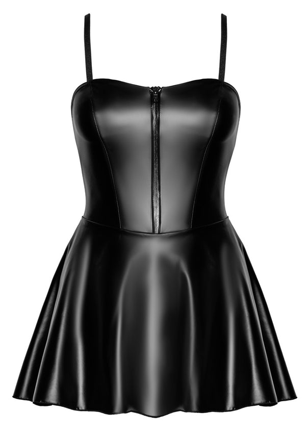 Wetlook Minikleid mit Reißverschluss und Neckholder von Noir Handmade – Ansicht 10
