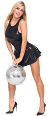 Schwarzes figurbetonendes Minikleid im glänzenden Wetlook von Cottelli PARTY – Ansicht 3