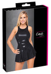 Schwarzes figurbetonendes Minikleid im glänzenden Wetlook von Cottelli PARTY