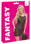 Schwarzes verführerisches glitzerndes Minikleid mit Streifen-Transparenz von Fantasy by Cottelli