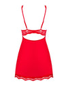 Rotes Set Luvae mit elegantem Babydoll und String in Signalfarbe von Obsessive – Ansicht 4