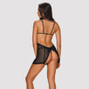 Schwarzes Set Millagro mit sinnlicher Chemise und Tanga von Obsessive – Ansicht 2