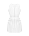 Weißes Peignoir Heavenlly mit durchscheinendem Stoff und Spitze von Obsessive – Ansicht 4