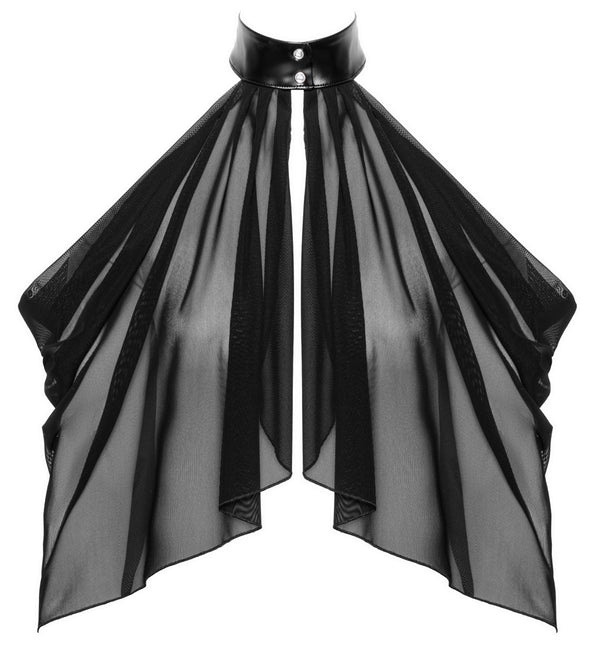 Transparenter Neckholder-Bolero mit Druckknöpfen von Noir Handmade – Ansicht 9