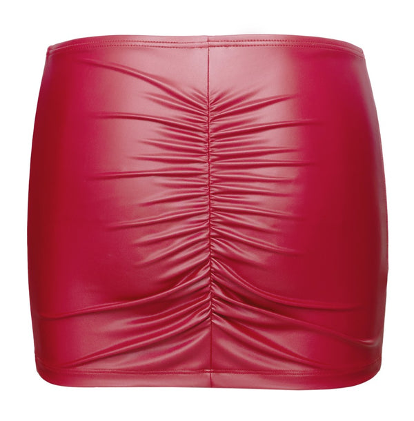 Roter hautenger Minirock mit aufregender Po Raffung von Cottelli PARTY – Ansicht 8