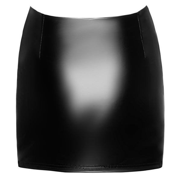 F345 Minirock mit seitlicher Öffnung und Spitzenstrumpfband von Noir Handmade – Ansicht 13