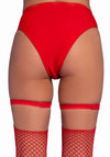 Eleganter Strumpfgürtel mit schillernden Nieten-Details, rot | Leg Avenue