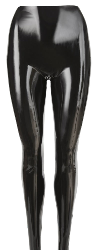 Schwarze hautenge Strumpfhose aus glänzendem Latex von Late X – Ansicht 5