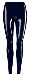 Schwarze lange Latex-Leggings mit 3-Wege-Reißverschluss im Schritt von Late X – Ansicht 8