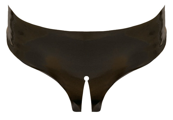 Schwarzer hautenger Latex-Slip mit vollständig offenem Schritt von Late X – Ansicht 6