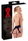 Schwarzer hautenger Latex-Slip mit vollständig offenem Schritt von Late X