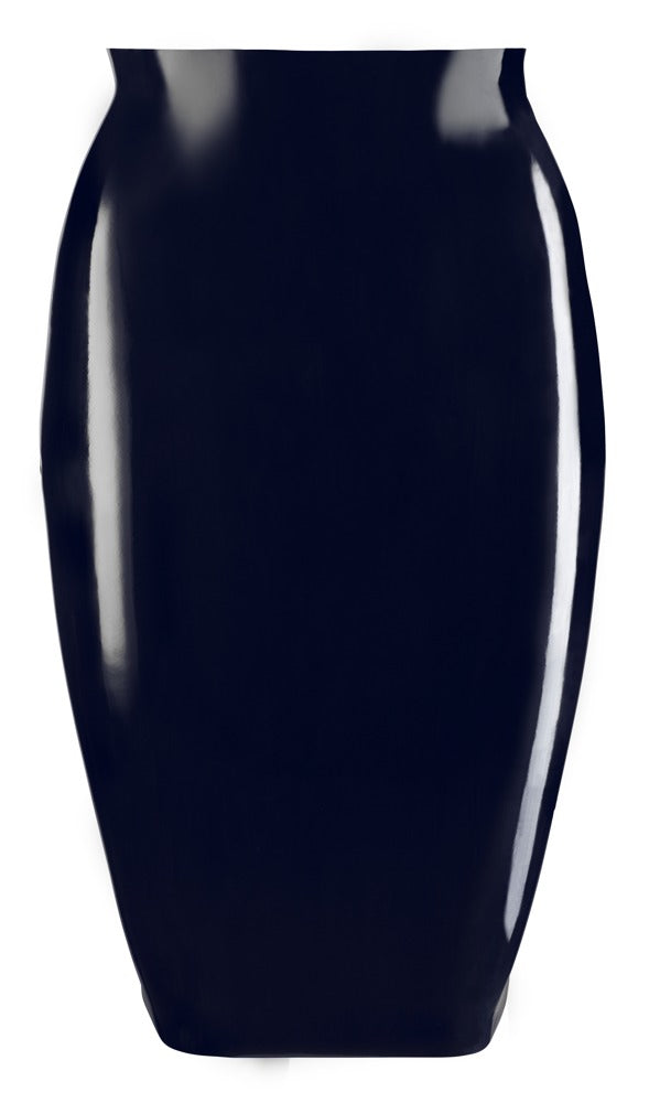 Schwarzer taillenhoher knielanger Latex-Rock von Late X – Ansicht 6