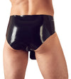 Schwarzer Latex-Slip mit genoppter Penis-Sleeve von Late X – Ansicht 4