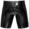 Schwarze enge Latex-Pants mit längerem Bein und Reißverschluss von Late X – Ansicht 8