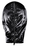 Schwarze Latex-Vakuum-Maske mit erweitertem Gesichtsfeld und Atemloch von Late X – Ansicht 7