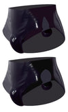 Schwarzer taillenhoher Latex-Slip mit aufpumpbarem Anal-Plug von Late X – Ansicht 4