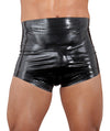 Schwarzer Latex-Windelslip mit wellig geprägten Rändern von Late X – Ansicht 2