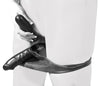 Schwarzer Latex-Slip mit aufpumpbarem Doppel-Dildo von Late X – Ansicht 6