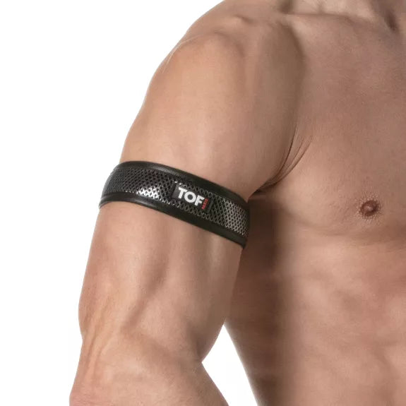 Armband 3D Mesh Silber - Atmungsaktiv & Verstellbar, Sportlich | TOF Paris