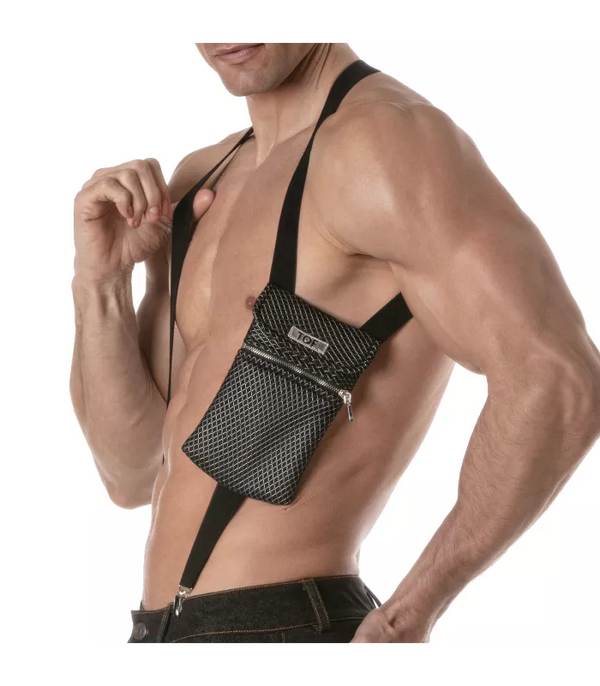 Schwarzes 3D Elastic Pocket-Harness von TOF Paris