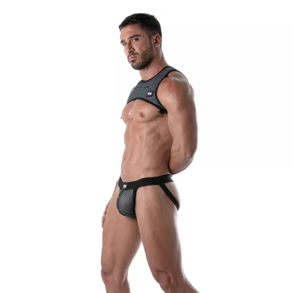 Jockstrap mit 3D Mesh & Druckknöpfen - Komfort & Style Grau | TOF Paris