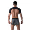 Herrenschürze 3D Mesh Grau - sexy, elastisch & mit Mini-Taschen | TOF Paris
