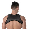 Herren Harness mit 3D-Mesh & Reißverschlusstaschen - Schwarz-Grau | TOF Paris