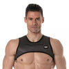 Herren Harness mit 3D-Mesh & Reißverschlusstaschen - Schwarz-Grau | TOF Paris