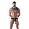 Herren Harness mit 3D-Mesh & Reißverschlusstaschen - Grau | TOF Paris