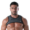 Herren Harness mit 3D-Mesh & Reißverschlusstaschen - Grau | TOF Paris