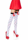 Bunte verspielte Strumpfhose im Karten Design von Leg Avenue – Ansicht 4