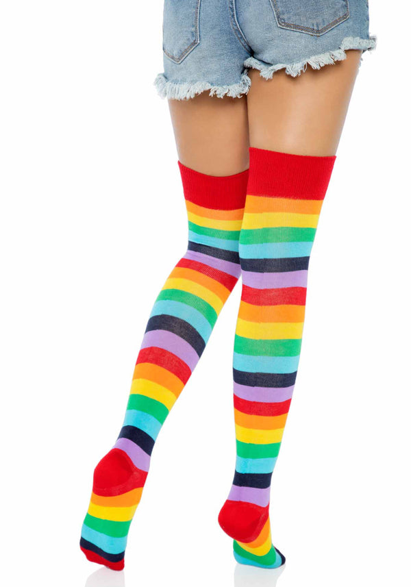 Regenbogen Overknee Strümpfe - Bunte Kniestrümpfe | Leg Avenue