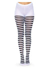 Schwarzlila aufregende gestreifte Strumpfhose für atemberaubende Styles von Leg Avenue – Ansicht 2