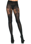 Elegante Strumpfhose mit Blumenmuster und Strumpfband-Detail | Leg Avenue