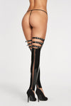 Elegante Strümpfe mit Schnallen und Tüll-Einsatz | 7Heaven