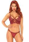 Sexy Spitzen-BH und String - verführerisches Dessous-Set | Leg Avenue