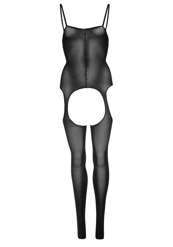 Blickdichter Straps-Body mit Spaghettiträger und offenem Schritt | Leg Avenue