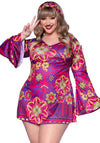 Flower Power Hippie-Kleid - Queen Size | Leg Avenue
