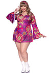 Flower Power Hippie-Kleid - Queen Size | Leg Avenue