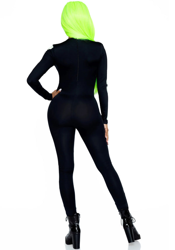 Kostüm - Skelett Catsuit mit fluoreszierendem Effekt | Leg Avenue