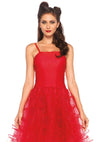 Rotes sündiges Rockabilly Swingkleid mit voluminösem Tüllrock von Leg Avenue – Ansicht 2