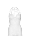 Weißes verführerisches Spitzen Minikleid mit gewagten Netzausschnitten von Leg Avenue – Ansicht 2