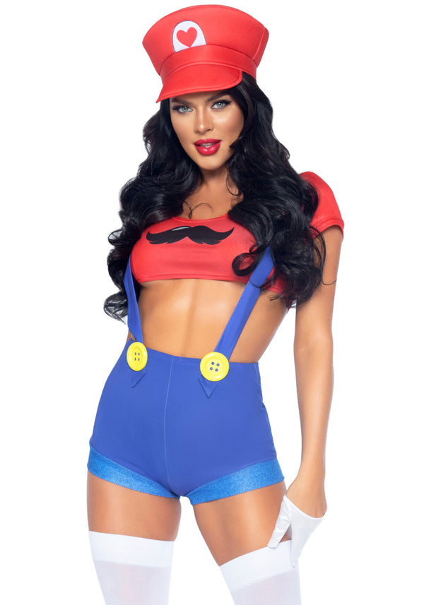 Kostüm - Gamer Babe blau rot | Leg Avenue
