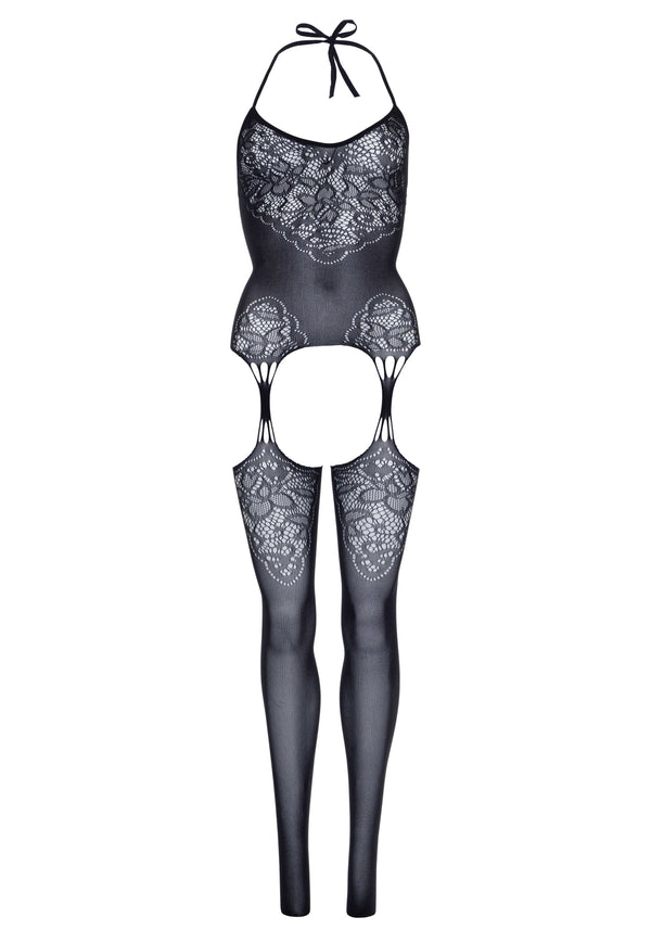 Nahtloser Body mit verspielter Spitzer und Strapsen | Leg Avenue