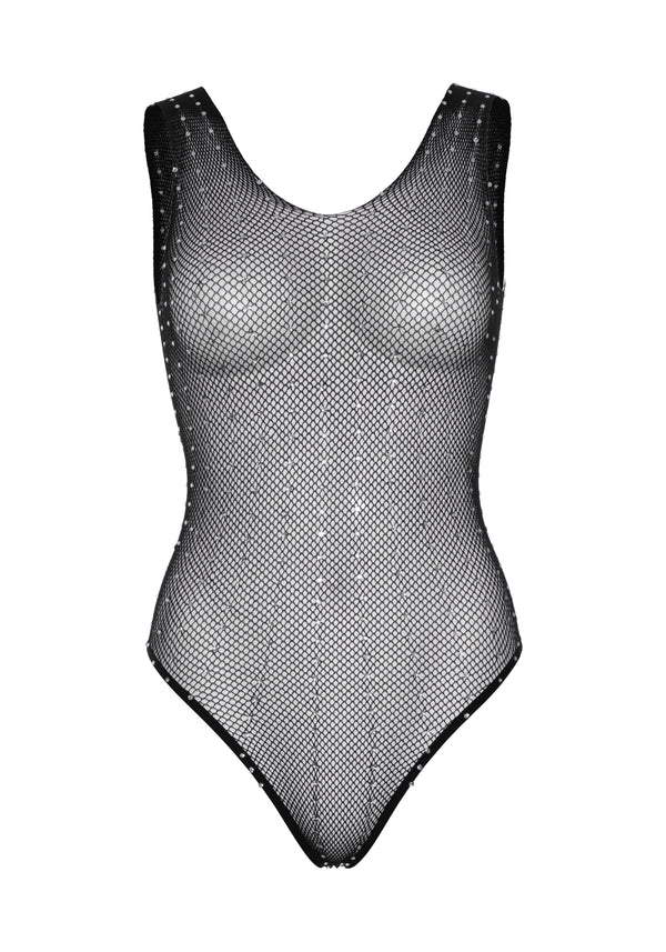 Strassbesetzter Netz-Bodysuit | Leg Avenue